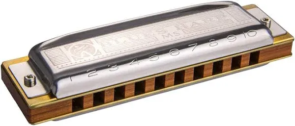 Harmonica Hohner Blues Harp W/BOOK,Diatoni<wbr/>c BluesRockPo Country Key G