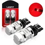 LASFIT Red 7443 LED Bulb Brake Tail Light 7444 Canbus Ready Anti Hyper Flash Built in Resistor, Error Free, Plug and Play (2pcs)