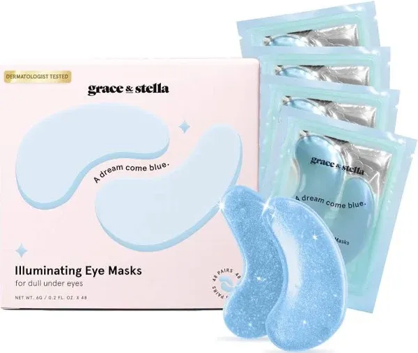 Grace & Stella Under Eye Masks - Blue, 24 Pairs