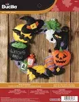 Bucilla Felt Wreath Applique Kit 17" Round Witch's Brew