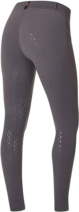 Kerrits Women's Ice Fil Full Seat Horse Riding Tights – Breathable, Cooling Equestrian Summer Tights, Pockets, Belt Loops