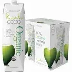 Real Coco Organic Pure Coconut Water 6Pack 1L USDA Organic No Added Sugar Plant Based Packed with Electrolytes Vegan