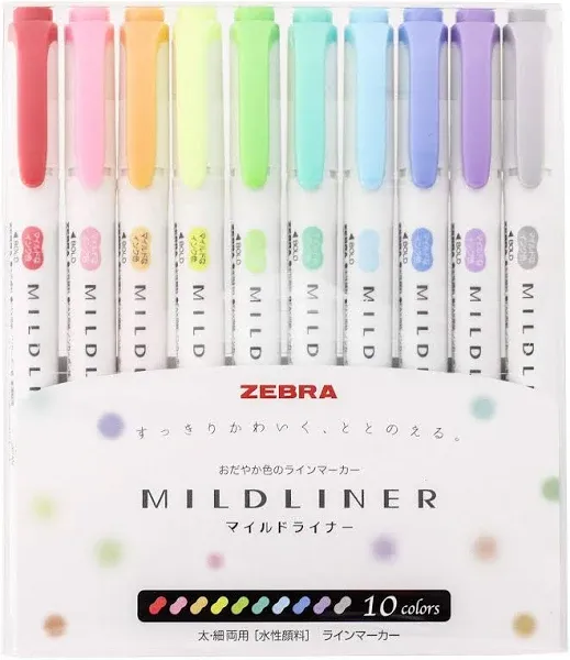 Zebra Mildliner Double Sided Highlighter WKT7-10C