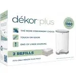 Diaper Dekor Classic Diaper Pail Refills, Most Economical Refill System | Quick & Easy to Replace | No Preset Bag Size Use Only What You Need | Exclusive End-of-Liner Marking, Multicolor