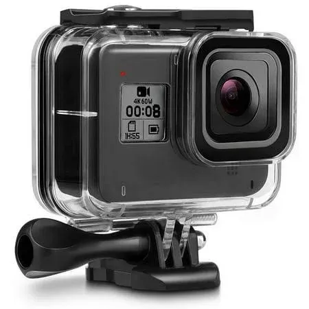 Waterproof Housing Case for GoPro Hero 8 Action Camera Protective Shell with Bracket, Size: One size, Clear