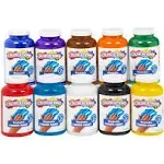 Colorations Washable Finger Paints - 10 Colors, 16 fl oz Each