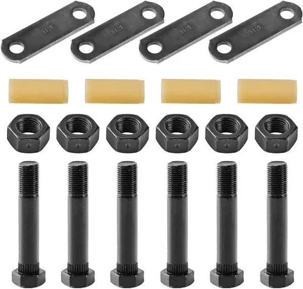 Lonffery Trailer Axle Shackle Kit, 3500-7200 lbs Trailer Axle Kit for Double Eye Spring