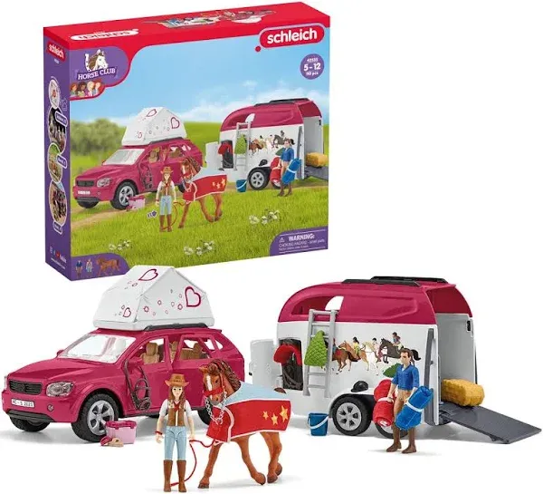 Horse Club — Horse Adventures with Car and Trailer Horse Play Set, 110 Piece ...