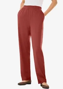 Woman Within Woman Plus Size Petite 7-Day Knit Straight Leg Pant