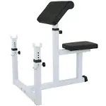 Commercial Weight Bench Seated Preacher 440lbs Strength Training Home Gym Use