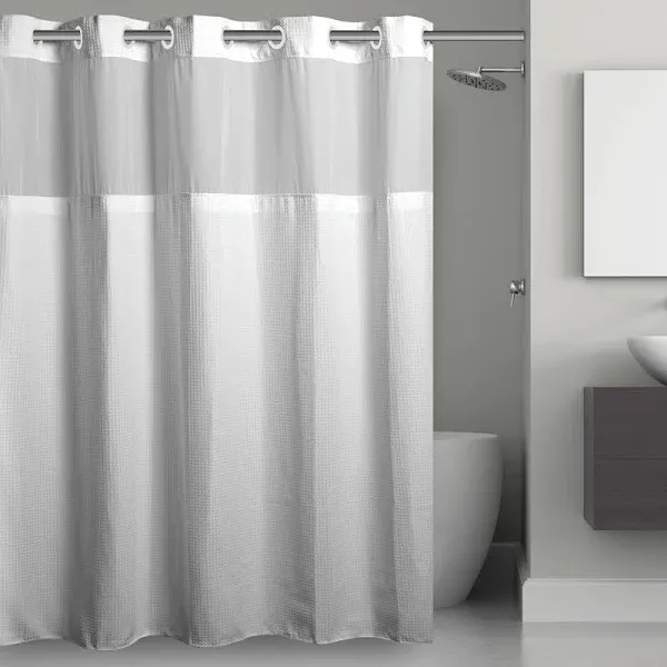 RBH105MY600W Simply Solid 74 x 71 in. Polyester Shower Curtain, Frost Grey