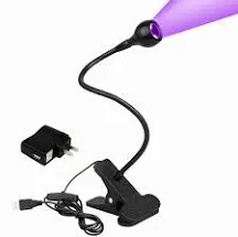 Ulikeled 3W 395NM LED Black Light Flexible Gooseneck UV Blacklight for Satin Detection