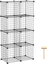 C&amp;AHOME Wire Cube Storage, 8-Cube Organizer Metal C Grids Storage, Storage