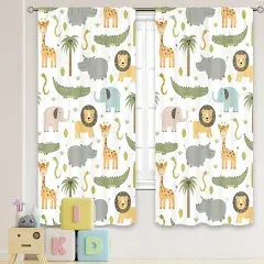 MESHELLY Baby Boy Safari Animal Curtains