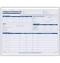 Adams Employee Record Folders, 9 1/2&#034; x 11 3/4&#034;, Folded, Pack of 20