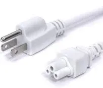 THE CIMPLE CO 3 Feet, White - 3 Prong AC Power Cable for Laptops, Computers, & Power Supplies - C5 Mouse Power Supply Cord - NEMA 5-15P to C5 / IEC 320 - (0.9 Meter)