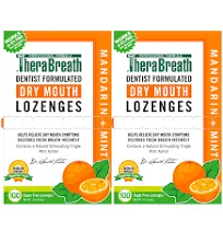 TheraBreath Dry Mouth Lozenges Mandarin + Mint 100 Sugar Free Lozenges