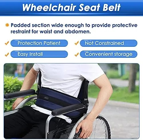 Wheelchair Seat Belt Medical Restraints Straps Safety lap Harness