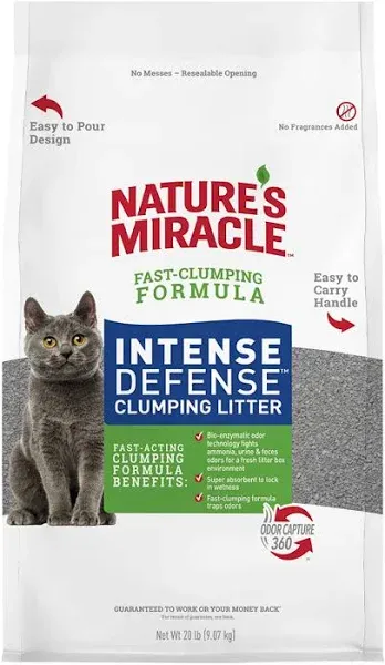 Nature's Miracle Intense Defense Clumping Cat Litter