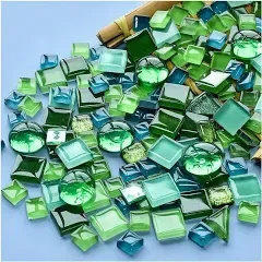 500g Mixed Color Irregular Crystal Mosaic Tiles,Tiny Mosaic Tile DIY Hobbies Children Handmade Crystal Craft for Craft Bathroom Kitchen Home Decoration DIY Art Projects,0.4X0.4 Inch (Red Series)