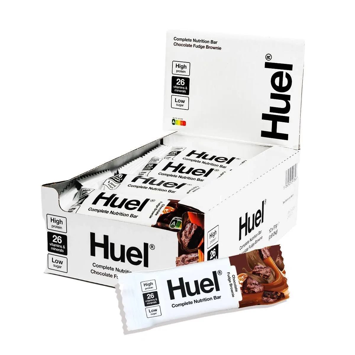 Huel Complete Nutrition Vegan Protein Bars Chocolate 13g Protein, 27 Vitamins and Minerals