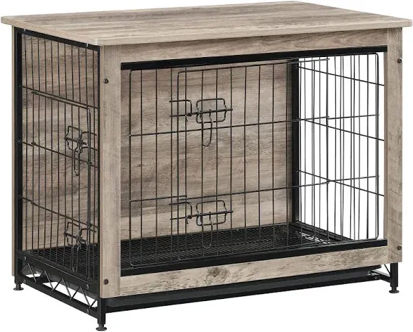 Feandrea Dog Crate Furniture, Side End Table, Modern Kennel for Dogs Indoor up t