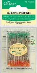 Clover Quilting Pins, Fine (3 Pack)