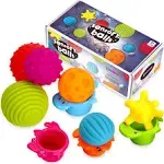 6pc Sensory Balls for Kids - Textured Multi Ball Set for Babies &amp; Toddlers, S...