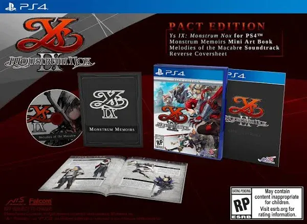 Ys IX: Monstrum Nox Pact Edition - PS4 / Sony PlayStation 4 - NEW Free Shipping