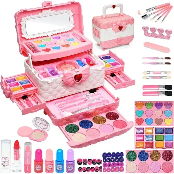 HERAPFANN Kids Washable Makeup Kit for Girl