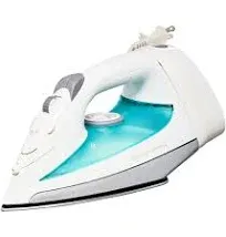 💨  Hamilton Beach Retractable Cord Steam Iron Model 14212 White/Aqua