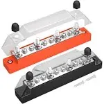 DAIERTEK Power Distribution Block 4 x M6 Terminal Studs, 6 x M4 Terminal Screws