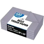 20 in. x 30 in. Gray Tissue Paper | 480 Sheets