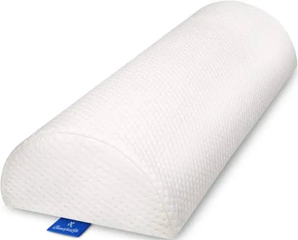 Back Pain Relief Pillow Half Moon Bolster Knee Pillow for Side