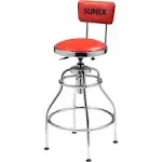 SUNEX TOOLS 8516 Hydraulic Shop Stool, High-Polished Chrome Finish, Hydraulic...