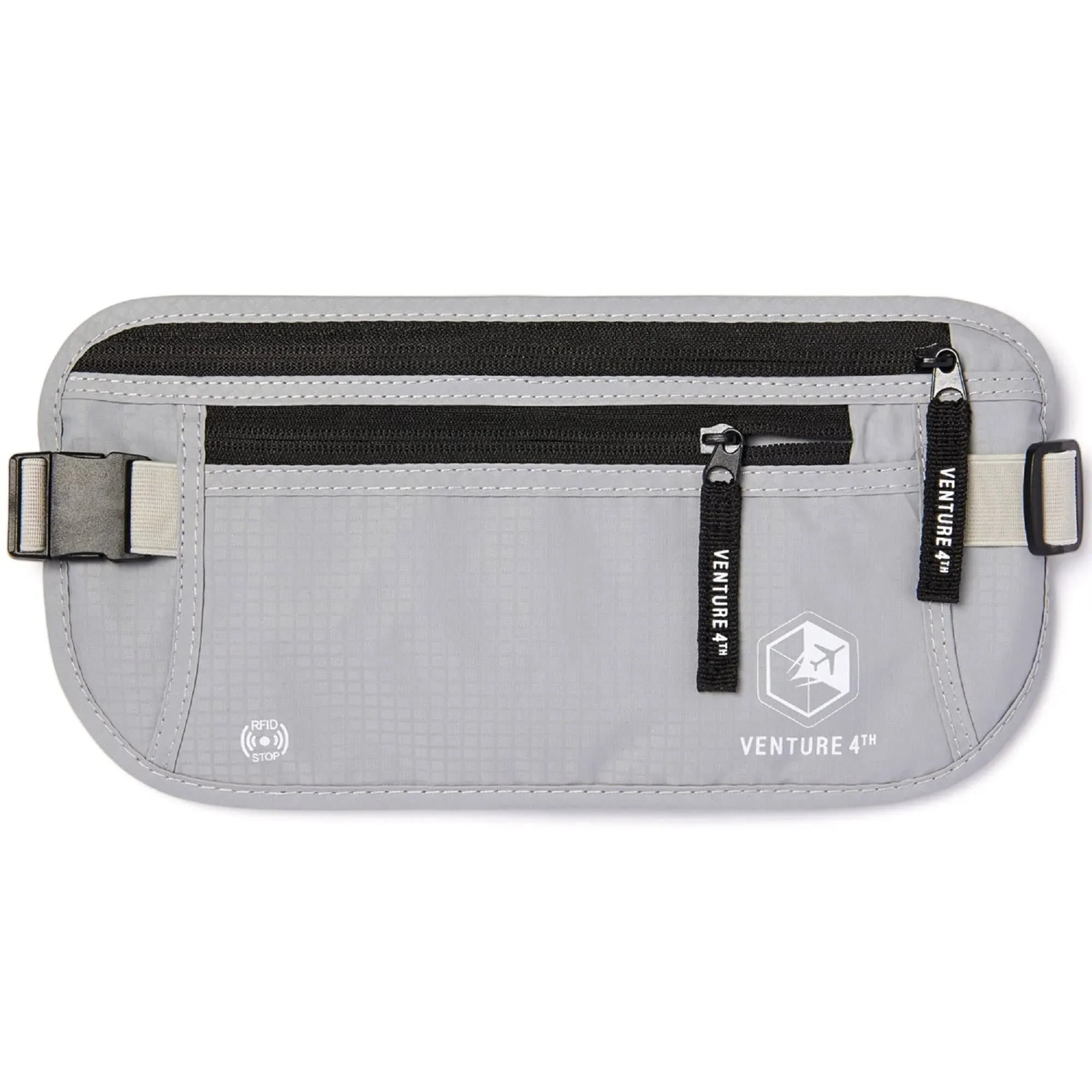 Venture 4th Travel Money Belt - RFID Blocking Silver