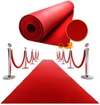 2.2 X 16.4 Feet 350 GSM Thickness Red Carpet Runner for Party - Extra-Thick Non-