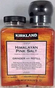 Kirkland Signature Himalayan Pink Salt, Grinder with Refill, 26 oz