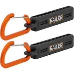 Screwdriver Bit Holder Storage Organizer Railer 10-Hole Black Bit Holder with Carabiner - 2 Pack