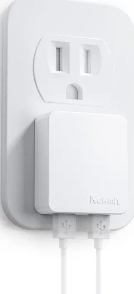 Nekmit Dual Port Ultra Thin Flat USB Wall Charger with Smart IC