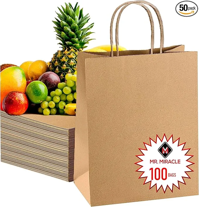 Kraft Paper Grocery Bags