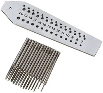 Screw Plate with 14 Taps Jewellers Tap &amp; Die Set for Precision Work