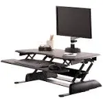 Vari - Varidesk Essential 36 - Two-Tier Standing Desk Converter for Monitor &amp; Ac