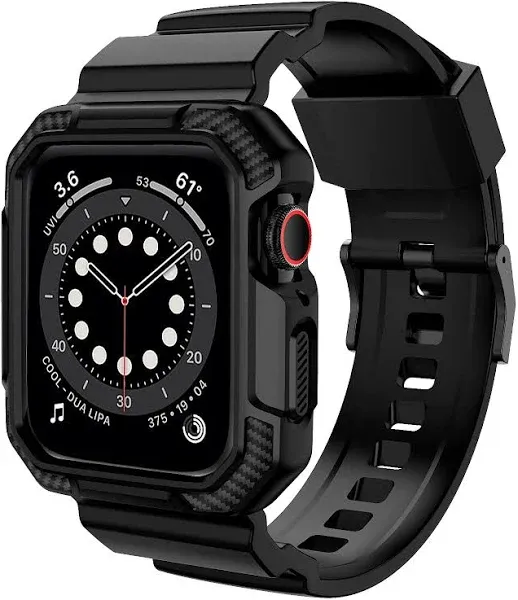 Shockproof Rugged Apple Watch Band with Case