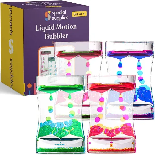 Special Supplies Liquid Motion Bubbler Deluxe Toy 4-Pack