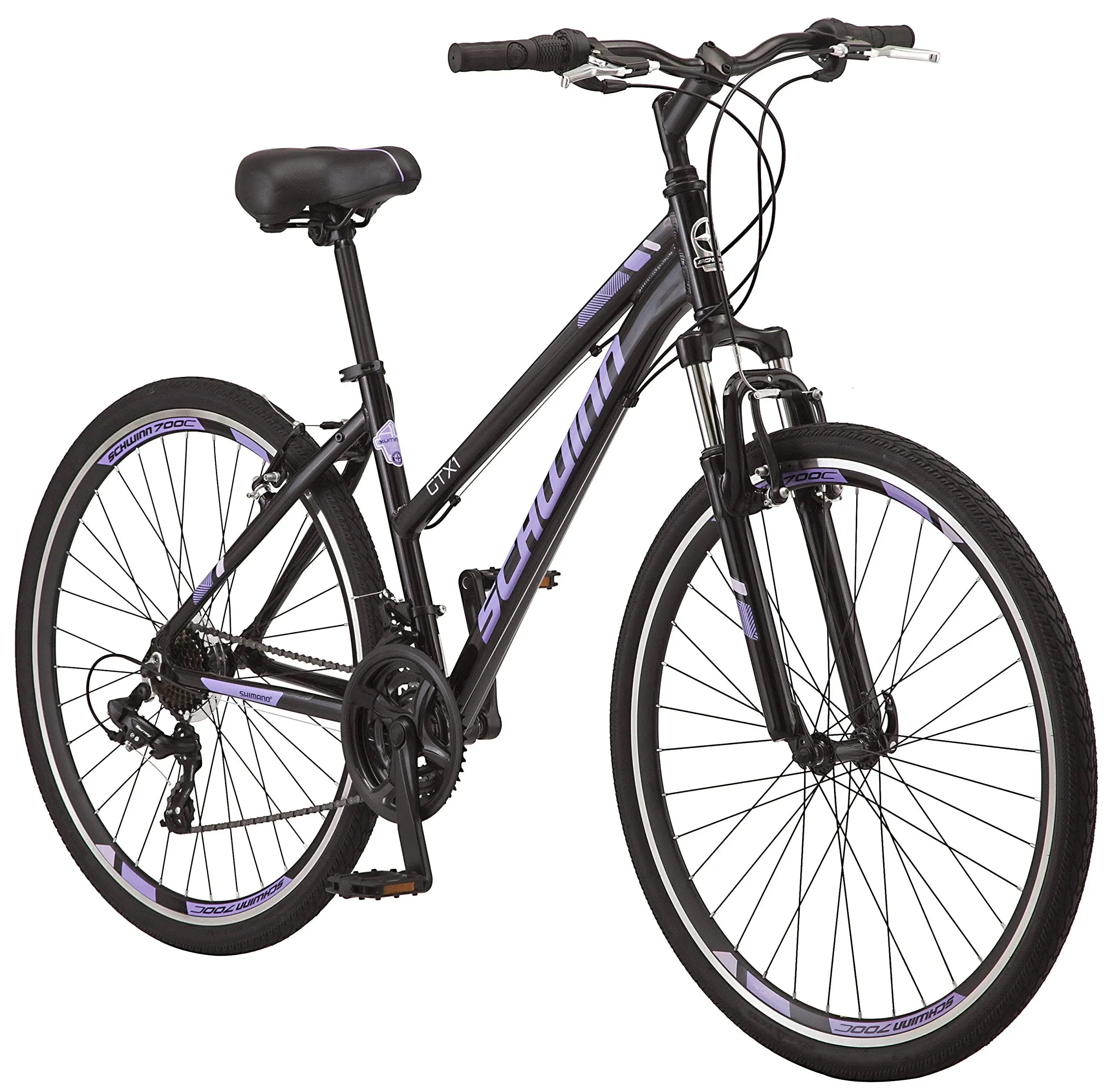 Schwinn GTX 1.0 Comfort Hybrid Bike 700c Black