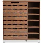 Hawthorne Collection 2-Door Shoe Storage Cabinet in Walnut