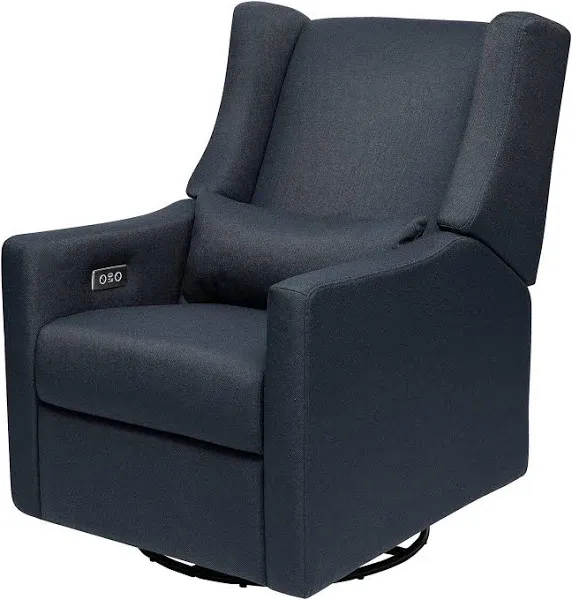 Babyletto Kiwi Electronic Power Recliner and Swivel Glider with USB Port in Performance Navy Eco-Twill, Water Repellent & Stain Resistant, Greenguard Gold and CertiPUR-US Certified