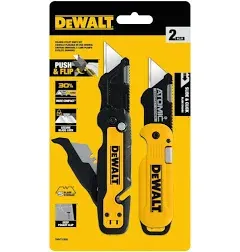 Dewalt Push And Flip Folding Utility Knife Set