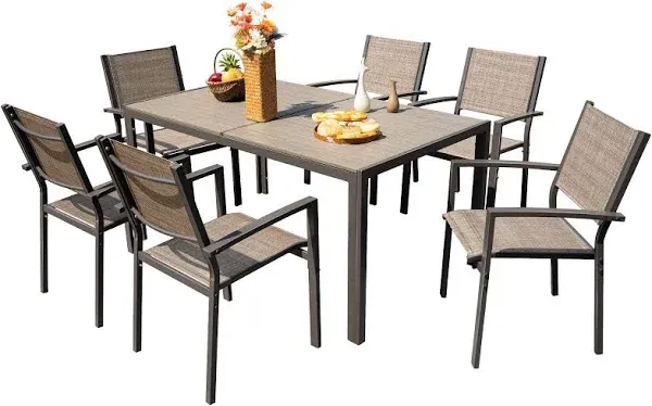 Devoko 7 Piece Patio Dining Set